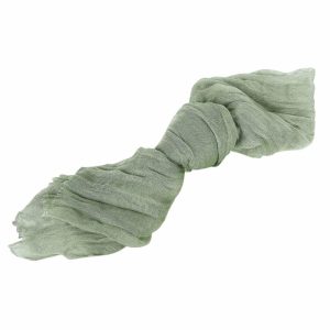 Burlap  |  5 Pack Dusty Sage Green Gauze Cheesecloth Boho Dinner Napkins 24″x19″