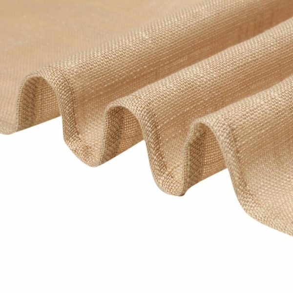 Burlap  |  5 Pack Natural Slubby Textured Cloth Dinner Napkins, Wrinkle Resistant Linen 20″x20″