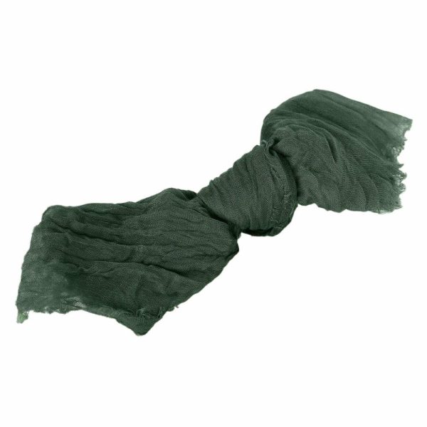 Burlap  |  5 Pack Olive Green Gauze Cheesecloth Boho Dinner Napkins 24″x19″