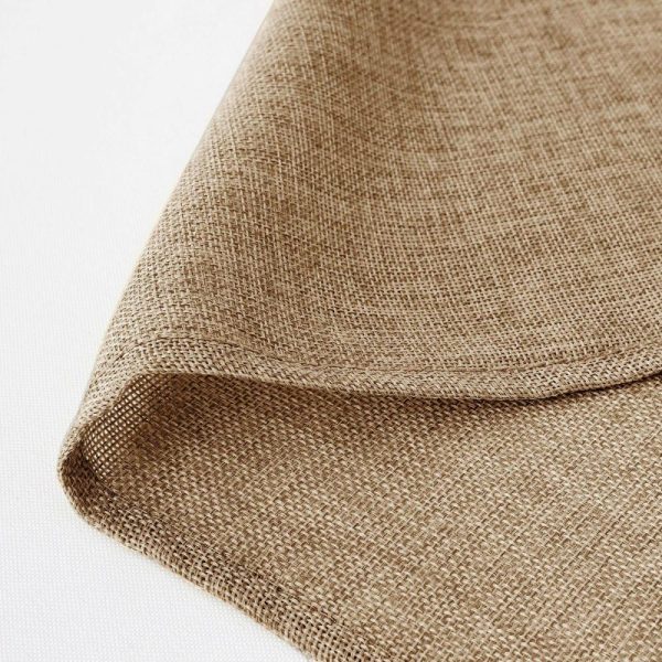 Burlap & Lace |  54″ Natural Jute Seamless Faux Burlap Square Table Overlay Boho Chic Table Linen