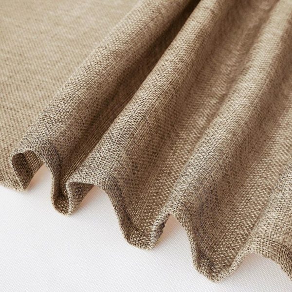 Burlap & Lace |  54″ Natural Jute Seamless Faux Burlap Square Tablecloth Boho Chic Table Linen