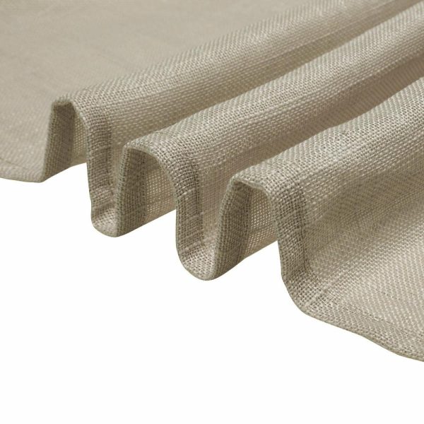 Burlap & Lace |  72″x72″ Beige Slubby Textured Linen Square Table Overlay, Wrinkle Resistant Polyester Tablecloth Topper