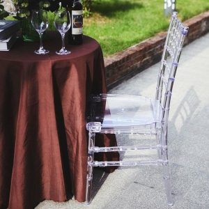 Chairs For Events |  Clear Resin Transparent Chiavari Chair, Armless Stackable Event Chair