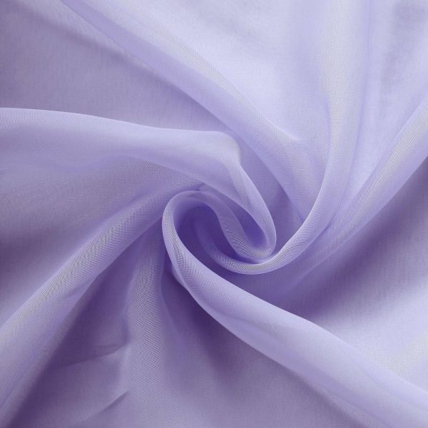 Chiavari Chair Decors |  5 Pack Lavender Lilac DIY Premium Designer Chiffon Chair Sashes – 22″x78″