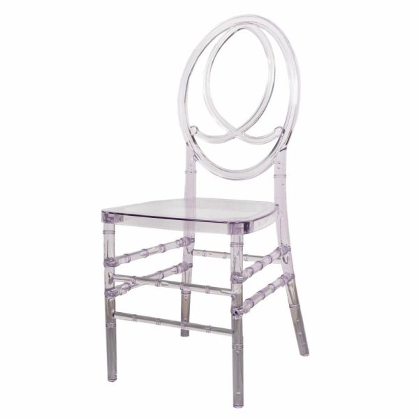 Chiavari Chair Decors |  Stackable Clear Acrylic Phoenix Chiavari Ghost Chair, Transparent Resin Armless Oval Back Event Chair