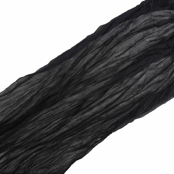 Chiffon & Cheesecloth Runners |  10ft Black Gauze Cheesecloth Boho Table Runner