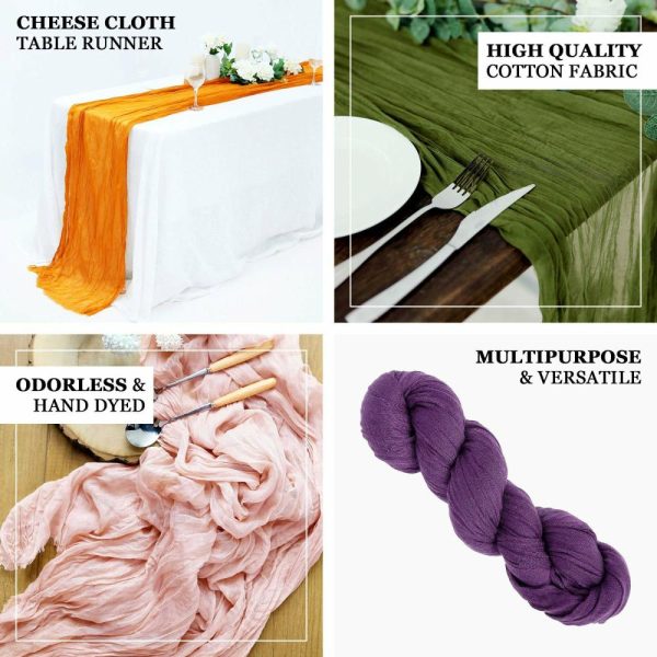 Chiffon & Cheesecloth Runners |  10ft Cinnamon Brown Gauze Cheesecloth Boho Table Runner