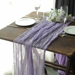 Chiffon & Cheesecloth Runners |  10ft Lavender Lilac Gauze Cheesecloth Boho Table Runner