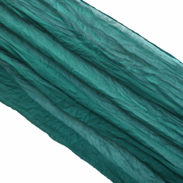 Chiffon & Cheesecloth Runners |  10ft Peacock Teal Gauze Cheesecloth Boho Table Runner