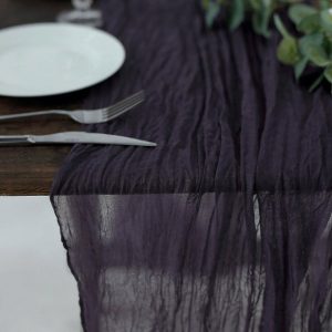 Chiffon & Cheesecloth Runners |  10ft Purple Gauze Cheesecloth Boho Table Runner