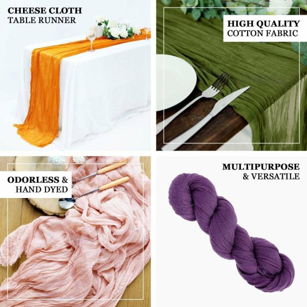 Chiffon & Cheesecloth Runners |  10ft Sage Green Gauze Cheesecloth Boho Table Runner