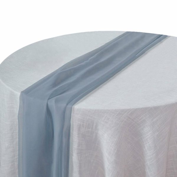 Chiffon & Cheesecloth Runners |  6ft Dusty Blue Premium Chiffon Table Runner