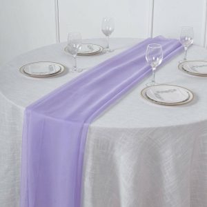 Chiffon & Cheesecloth Runners |  6ft Lavender Lilac Premium Chiffon Table Runner