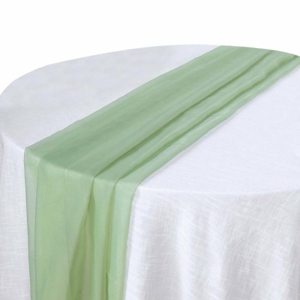 Chiffon & Cheesecloth Runners |  6ft Sage Green Premium Chiffon Table Runner