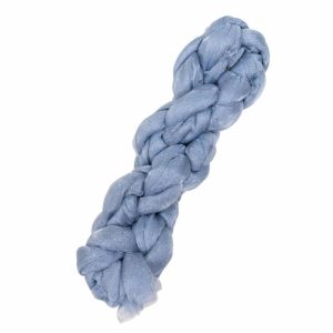 Chiffon & Cheesecloth Runners |  9ft Dusty Blue Sheer Crinkled Organza Table Runner, Premium Shimmer Chiffon Layered Table Runner