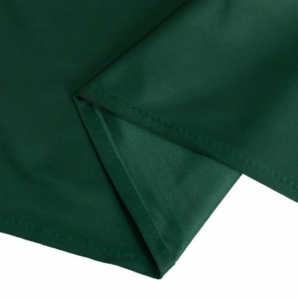 Commercial Grade Cotton & Polyester |  120″ Hunter Emerald Green Premium Scuba Wrinkle Free Round Tablecloth, Seamless Scuba Polyester Tablecloth for 5 Foot Table With Floor-Length Drop