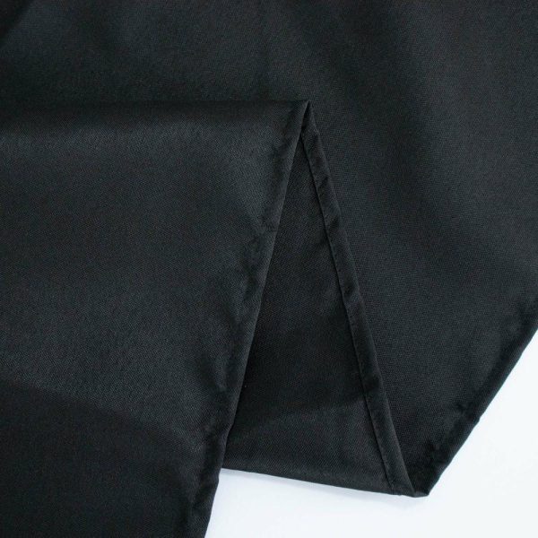 Commercial Grade Cotton & Polyester |  54″x96″ Black Seamless Premium Polyester Rectangle Tablecloth – 220GSM