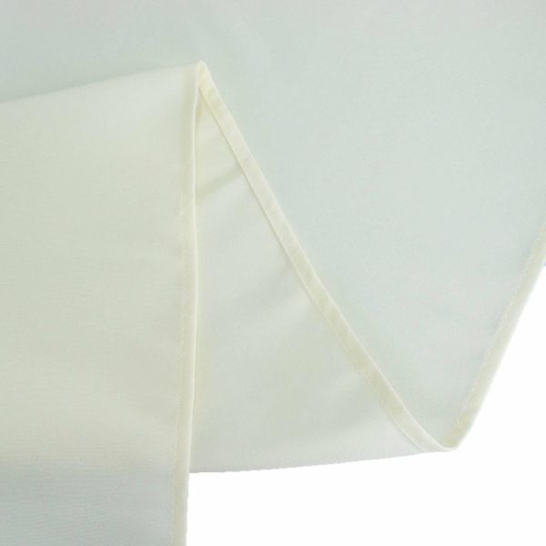 Commercial Grade Cotton & Polyester |  54″x96″ Ivory Seamless Premium Polyester Rectangular Tablecloth – 220GSM