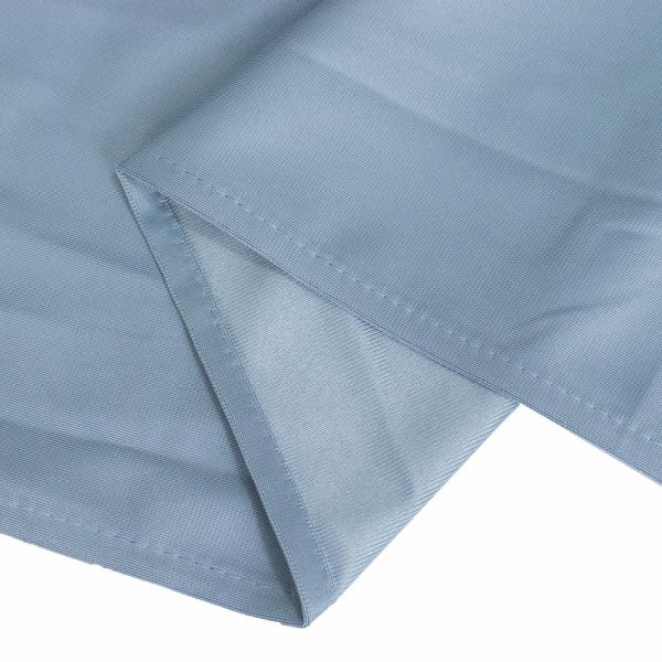 Commercial Grade Cotton & Polyester |  60″x102″ Dusty Blue Premium Scuba Wrinkle Free Rectangular Tablecloth, Seamless Scuba Polyester Tablecloth