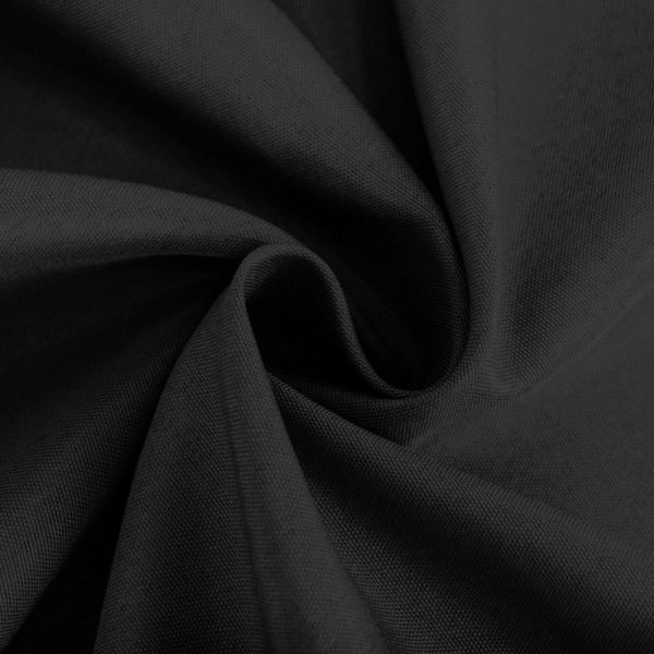 Commercial Grade Cotton & Polyester |  70″ Black Seamless Premium Polyester Round Tablecloth – 220GSM