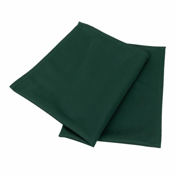 Commercial Grade Napkins |  5 Pack Hunter Emerald Green Premium Scuba Cloth Napkins, Wrinkle-Free Reusable Dinner Napkins – 20″x20″