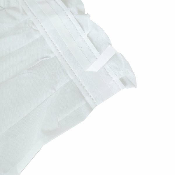 Disposable |  14ft White Ruffled Plastic Disposable Table Skirt, Waterproof Spill Proof Outdoor Indoor Table Skirt