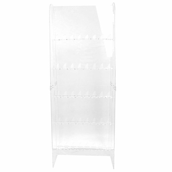 Disposable Flutes / Glasses / Cups |  5ft Clear Acrylic 5-Tier 40 Champagne Glass Holder Wall Stand, Wine Glass Standing Rack