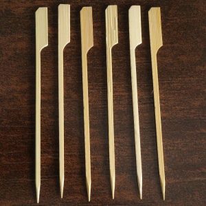 Disposable Utensils |  100 Pack 6″ Eco Friendly Paddle Shaped Bamboo Skewers Cocktail Picks