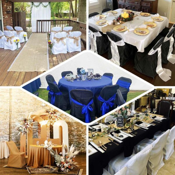 Folding Chair Covers |  Ivory Polyester Lifetime Folding Chair Covers, Durable Reusable Slip On Chair Covers