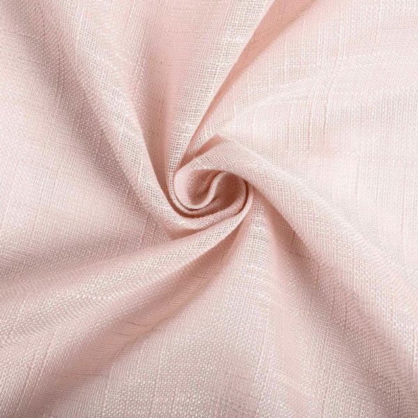 Jute & Lace |  108″ Blush Seamless Linen Round Tablecloth, Slubby Textured Wrinkle Resistant Tablecloth