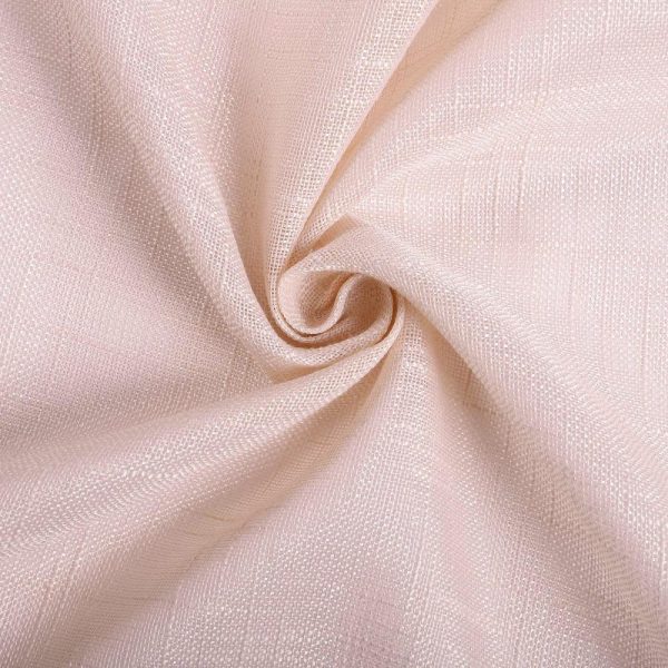 Jute & Lace |  120″ Blush Seamless Round Tablecloth, Linen Table Cloth With Slubby Textured, Wrinkle Resistant for 5 Foot Table With Floor-Length Drop