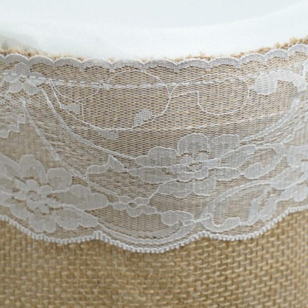 Jute & Lace |  21ft Natural Boho Chic Rustic Jute Burlap Table Skirt