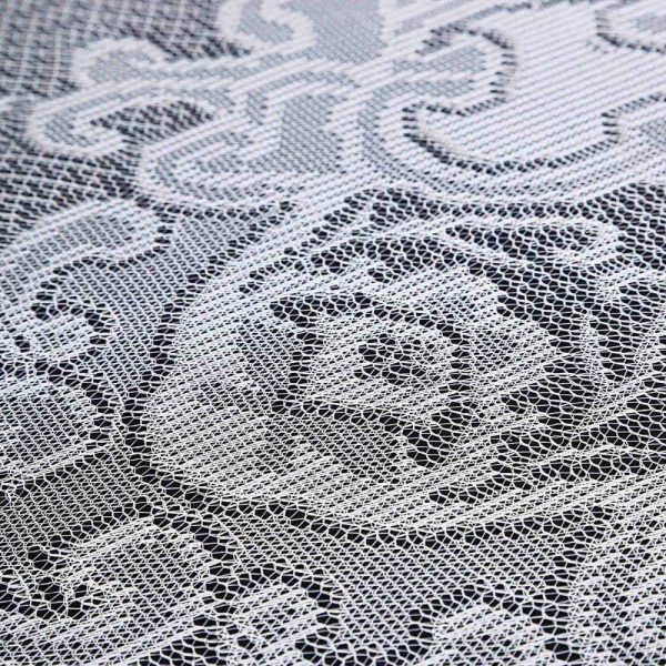 Jute & Lace |  90″ Premium Lace White Round Seamless Tablecloth