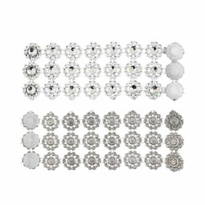 Napkin Rings |  10 Pack Silver Sunflower Diamond Rhinestones Napkin Holders With Velcro, Elegant Wedding Napkin Rings