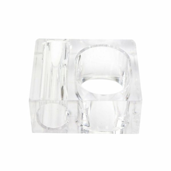 Napkin Rings |  4 Pack Clear Acrylic Square Napkin Ring Bud Vases, 2-in-1 Flower Napkin Holders