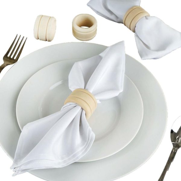 Napkin Rings |  4 Pack Eco Friendly Natural Wooden Napkin Holder Rings, Disposable