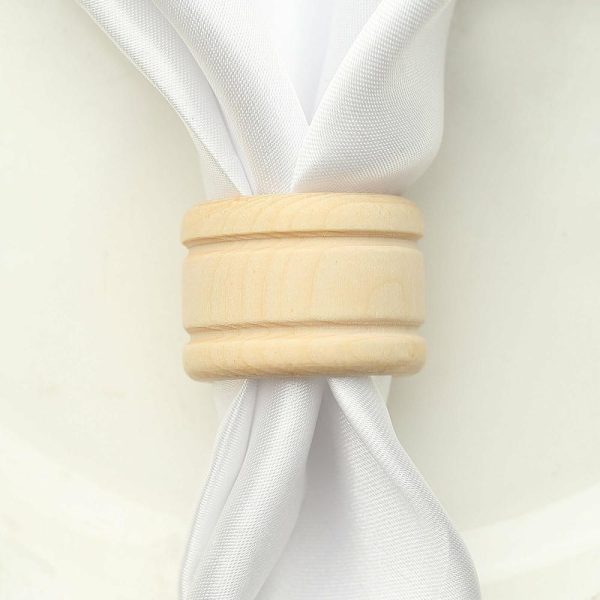 Napkin Rings |  4 Pack Eco Friendly Natural Wooden Napkin Holder Rings, Disposable