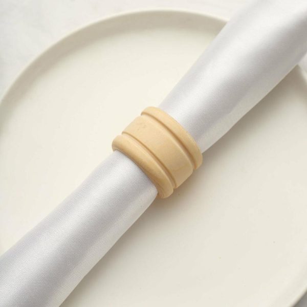 Napkin Rings |  4 Pack Eco Friendly Natural Wooden Napkin Holder Rings, Disposable