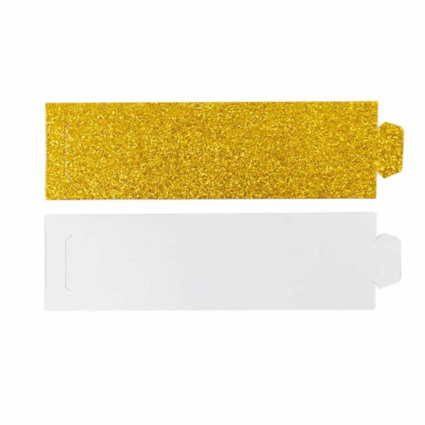 Napkin Rings |  50 Pack Gold Glitter Paper Napkin Holders, 1.5″ Disposable Napkin Rings