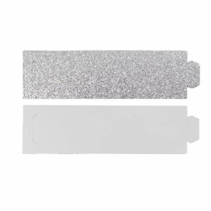 Napkin Rings |  50 Pack Silver Glitter Paper Napkin Holders, 1.5″ Disposable Napkin Rings