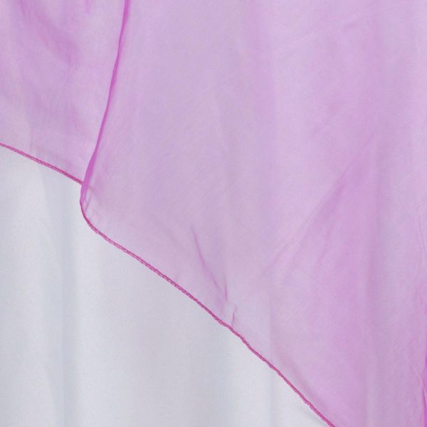 Organza |  60″x60″ Fuchsia Sheer Organza Square Table Overlay