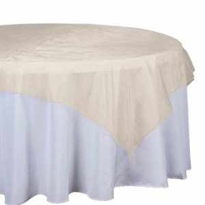 Organza |  72″x72″ Gold Organza Square Table Overlay