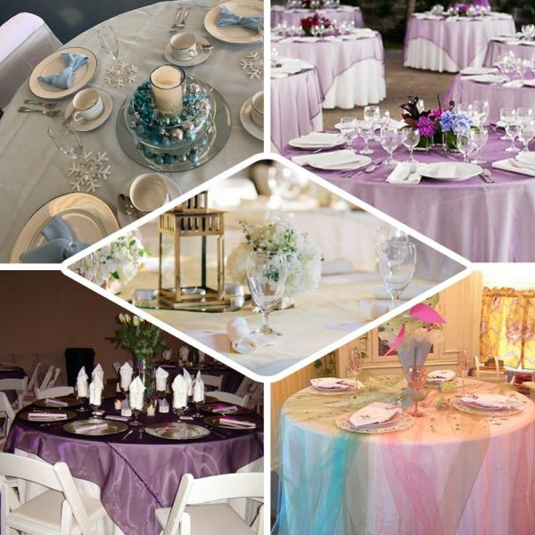 Organza |  72″x72″ Gold Organza Square Table Overlay