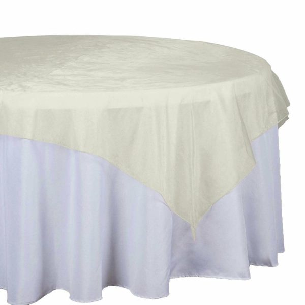 Organza |  72″x72″ Yellow Organza Square Table Overlay