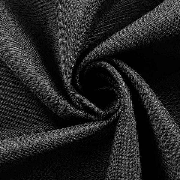 Polyester |  108″ Black Seamless Polyester Round Tablecloth