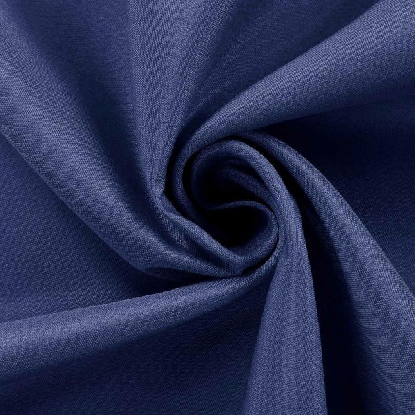 Polyester |  108″ Navy Blue Seamless Polyester Round Tablecloth