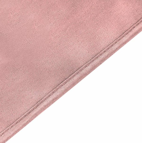 Polyester |  120″ Dusty Rose Seamless Polyester Round Tablecloth for 5 Foot Table With Floor-Length Drop