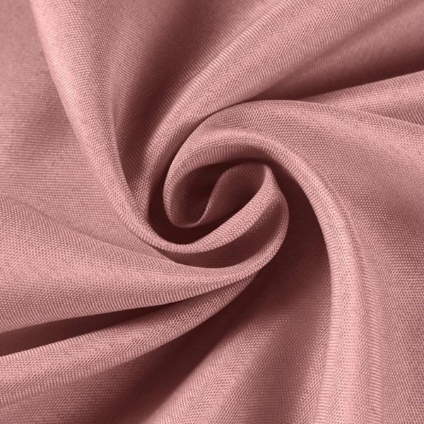 Polyester |  120″ Dusty Rose Seamless Polyester Round Tablecloth for 5 Foot Table With Floor-Length Drop