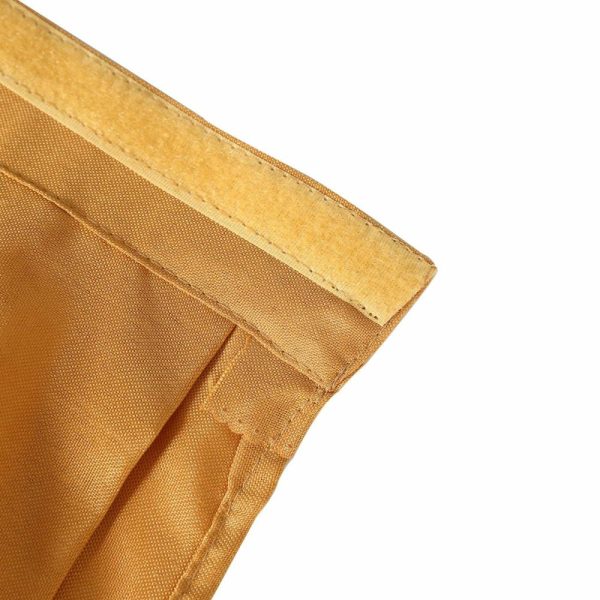 Polyester |  21ft Gold Pleated Polyester Table Skirt, Banquet Folding Table Skirt