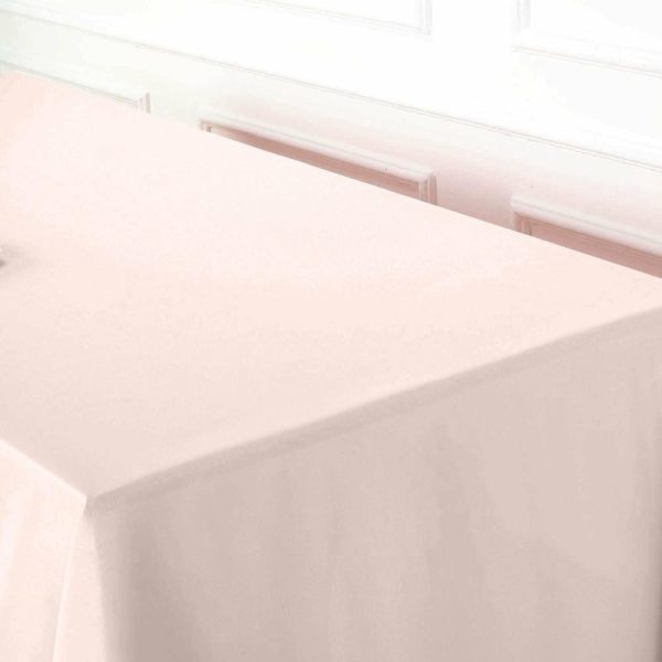 Polyester |  60″x102″ Blush Seamless Polyester Rectangular Tablecloth